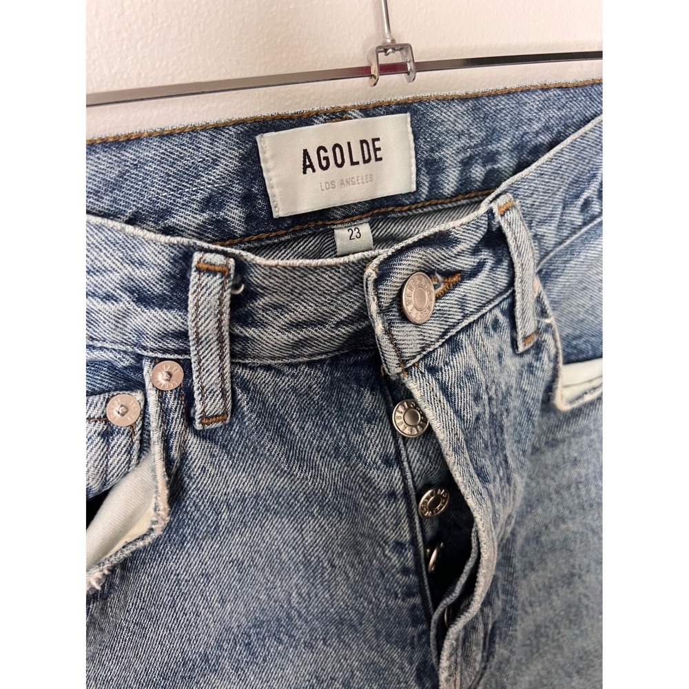Agolde 90s Pinch Waist High Rise Straight in Navigate Size 23 - Picture 6 of 8